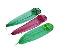 TOYANDONA 3Pcs Collapsible Fishing Net Lightweight Wear Resistant Fish Catching Mesh for Crabs Lobsters and Small Fish Durable and Portable Fishing Accessory Green Wine Red and Fluorescent