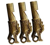 TOYANDONA 3pcs Copper Dragon Head Whistles Portable Emergency Whistle Keychain for Teachers Referees Hiking and Camping Durable Solid Design with Keyring Attachment