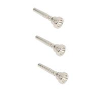 TOYANDONA 3pcs Copper Trumpet Mouthpiece Silver Plated Accessory for High Register Performance Compatible Trumpets Enhanced Sound Precision for Professional Musicians