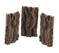 TOYANDONA 3pcs Cork Bark Aquarium Decor Natural Reptile Background for Terrarium and Fish Tank Softwood Material for Reptile Habitats and Plant Wall Decorations