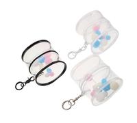 TOYANDONA 3pcs Doll Storage Bag Hanging Display Bags for Action Figures and Dolls Portable Toy Cover Pocket Keychain for Travel and Home Organization