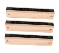 TOYANDONA 3pcs Double Row Musical Instrument Safe Natural for Family Fun Educational Learning Activities