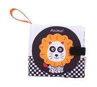 TOYANDONA 3pcs Educational Books for Toddlers Cloth Hand Book Crinkle and Feel Promote Visual Awareness