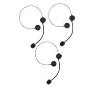 TOYANDONA 3pcs Fake Headphone Props Toy Mic Headset Karaoke Cosplay Headset with Microphone Microphone Costume Prop s Costumes Singing Prom Plastic Decorate