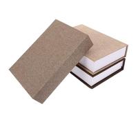 TOYANDONA 3pcs Faux Book Storage Boxes Simulation Book Display Props Elegant Decorative Trinket Organizers for Home Office Bookshelf Reusable Lightweight Decorative Boxes in Khaki Dark Brown