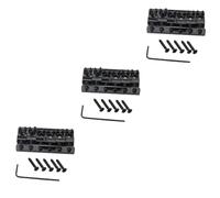 TOYANDONA 3pcs Fixed Hard Tail Guitar Bridge String Tailpiece for Electric Guitar Height Vintage Style Black for Enhancing Sound Quality