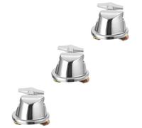 TOYANDONA 3pcs Floor Tom Leg Clamp Durable Silver-plated Iron Drum Set Leg Base for Percussion Instruments Tom Stand Compatible Various Drum Kits Performance