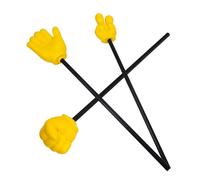 TOYANDONA 3pcs Foam Hand Finger Pointer Sticks for Party Games and Festival Fun, Bright Yellow Colour with Sturdy Abs Material, for Classroom Participation and Pointing out Ideas