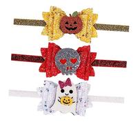 TOYANDONA 3pcs Girls Hair Bands Glitter Bow Headbands Newborn to Boy Girl for Halloween Parties