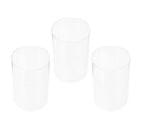 TOYANDONA 3Pcs Glass Candle Holders Cylinder, Open-Ended Windproof Hurricane Candle Sleeves 10X15Cm for Wedding Centerpieces and Home Decor