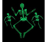 TOYANDONA 3Pcs Glow the Dark Skeleton Pendants Halloween Decorations for Haunted Houses Parties Graveyards Creepy Skeleton Props for Spooky Atmosphere