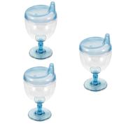 TOYANDONA 3pcs Goblet Sippy Cup for Boy Girl Unbreakable Design Transparent Drinking Aid for Independent Learning for Juice and Milk Safe Material for Toddlers
