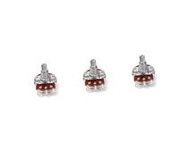 TOYANDONA 3pcs Guitar Full Pots A500k Long Curved Knurled Split Shaft Volume and Tone Controls for Guitar Potentiometer