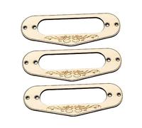 TOYANDONA 3pcs Guitar Pickup Mounting for Style Electric Guitars Flat Single Coil Pickup Surrounds Maple Frame for Guitarists and Luthiers Golden