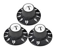 TOYANDONA 3pcs Guitar Volume Knobs Potentiometer Caps Replacement for Electric Guitar Easy Install Control Scale Compatible Bass Instruments Design