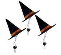 TOYANDONA 3pcs Halloween Pet Witch Hats Soft Comfortable Fabric Pointed Headpieces for Dogs Cats Inner Diameter Cozy Costume Accessories for Festive Dress Up
