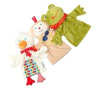TOYANDONA 3pcs Hand Puppet Cartoon Animal Plush Puppets for Storytelling and Interactive Play Safe Soft Material for Years Educational Role Play Dolls for Preschool and Home Use