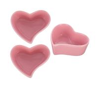 TOYANDONA 3pcs Heart Shape Ceramic Vinegar Bowls Sauce Dishes for Condiments Salt Sugar Appetizers Snack Serving Bowls for Home Restaurant Use