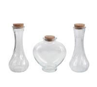 TOYANDONA 3pcs Heart Shaped Wedding Sand Jars with Cork Lid Glass Keepsake Bottles for Unity Ceremony DIY Craft and Travel Memory Storage Elegant Romantic Decor