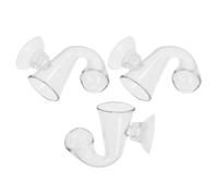 TOYANDONA 3pcs High Borosilicate Glass Fish Tank Co2 Drop Checker Aquarium Carbon Dioxide Monitor with U-shaped Suction Mount for Planted Aquascaping and Aquatic Plants