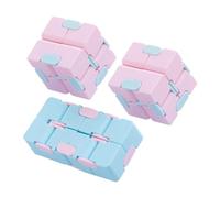 TOYANDONA 3pcs Infinite Cube Puzzle Toy for Boys and Girls and Adults Stress Relieving Fidget Toy for Anxiety Brain Development and Finger Dexterity Random Colors