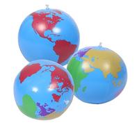 TOYANDONA 3pcs Inflatable Earth Globe Beach Balls Air Filled Globe for Summer Holiday Fun for Swimming Pool Games and Beach Parties Educational and Engaging