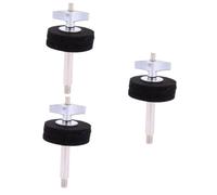 TOYANDONA 3pcs Iron Plated Cymbal Stacker Screw for Bass Drum Easy to Install Drum Accessories Design for Musical Instruments Black Finish Replace Old Broken Parts