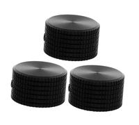 TOYANDONA 3pcs Keyboard Knob Aluminum Alloy Audio Potentiometer Knob Guitar Potentiometer Metal Control Rotary Electronic Control Guitar Dome Black