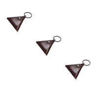TOYANDONA 3pcs Leather Guitar Pick Holder Case Storage Bag Keychain Guitar Accessory for Acoustic and Electric for Travel Party School