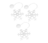TOYANDONA 3pcs LED Snowflake Xmas Sucker Lamps Window Decorative Lights Christmas Theme Party Hanging Curtains Indoor Outdoor
