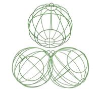 TOYANDONA 3pcs Metal Bird Nesting Holder for Small Birds and Hamsters, Globe Shape Hanging Cage Compatible Multiple Cage Designs, Safe Use for Outdoor and Garden