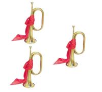 TOYANDONA 3pcs Metal Bugle Trumpet for Beginners and Teens Wind Instrument for Scouting and Band Performance Musical Instrument for Stage
