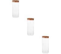 TOYANDONA 3pcs Micro Landscape Bottle Terrarium Holder Transparent Glass Container with Cork for Succulent Plants DIY Tabletop Decor for Home and Office