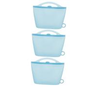 TOYANDONA 3pcs Microwave Reusable Food Bag Fresh Keeping Bag for Vegetables Fruits Leftovers Leak-Resistant Steam Storage for Safe Heating Easy Use