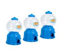 TOYANDONA 3pcs Mini Bubble Gum Dispenser Portable Desktop Candy Vending Machine for Birthday Party Favors Compact Interactive Dispense Candy and Piggy Bank Blue