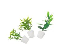 TOYANDONA 3pcs Miniature Dollhouse Potted Plants Nordic Style Realistic Tiny Bonsai Micro Landscape Ornaments for Fairy Garden Seasonal Displays and DIY Decor