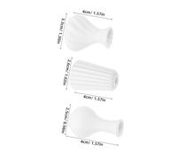 TOYANDONA 3pcs Miniature Dollhouse Vase Set White Art Flower for Micro Landscape Decor Photo Props Seasonal DIY Tiny House Ornament