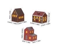 TOYANDONA 3pcs Miniature Fairy Garden Houses Resin Dollhouse Scene Decoration Japanese Style Mini Cottage Figurines for Outdoor Patio Flower Pot Micro Landscape Accessories