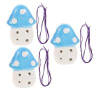 TOYANDONA 3pcs Mushroom Shape Ceramic Ocarina for Beginners Portable Musical Instrument for Boy Girl and Adults Sound for Birthdays and Boy Girl Day Creative Ocarina Design