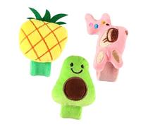 TOYANDONA 3pcs Plush Slap Bracelets for Cute Deer Pineapple Avocado Wristbands Soft Snap Wrist Bands with Elastic Design Fits and Teens