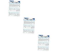 TOYANDONA 3pcs Portable Flute Chord Chart for Beginner Practice Coated Paper Design for Music Learning Sessions