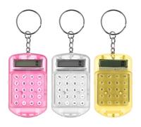 TOYANDONA 3pcs Portable Small Calculator Keychain with Display and Unique Plastic Design, for Students and Studying or Working, Mini Calculator for Home, Office, and School Use