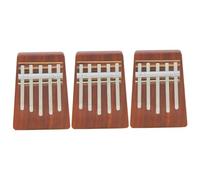 TOYANDONA 3pcs Portable Thumb Piano Kalimba Mini Tone Finger Piano Reddish Brown for Beginners Lightweight and Easy to Carry Musical Toy for Boys and Girls and Music
