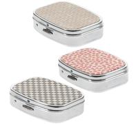 TOYANDONA 3pcs Portable Zinc Alloy Pill Organiser with 2 Compartments and Independent Packaging Design, Compact Medicine Storage Box Suitable for Going and Can Be Placed in Coat Pocket
