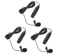 TOYANDONA 3pcs Professional Xlr Lavalier Mic for Podcasting Vlogging Wearable Simple Setup Audio Equipment Accessory