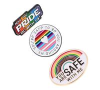 TOYANDONA 3pcs Rainbow Pride Lapel Pins Enamel Brooch Badge Metal Finish Lightweight for Clothes Backpack Hat Collar Decoration Collectible