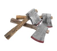 TOYANDONA 3pcs Realistic Bloody Axe Props with Authentic Blood Effect for Halloween Costume and Haunted House Decoration Lightweight Pirate Themed Axes for Spooky Outdoor Displays
