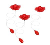 TOYANDONA 3pcs Realistic Squirting Rose Flower Prank Pins for Halloween Party Trick Game Easy Water Spray Brooch for Fun Office and Family Jokes