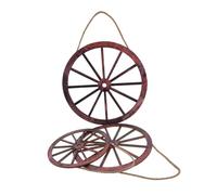 TOYANDONA 3pcs Retro Wooden Wagon Wheel Wall Art Ornament Vintage Rustic Home Decoration for Living Cottagecore Aesthetic Wall Hanging Decor
