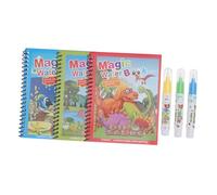 TOYANDONA 3pcs Reusable Water Drawing Books for Pens Safe Non-Toxic Paper Coloring Featuring Underwater World Animal and Dinosaur Themes for Creative Fun and Educational Play